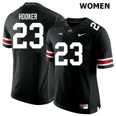 NCAA Ohio State Buckeyes Women's #23 Marcus Hooker Black Nike Football College Jersey VUF2045YE